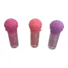 Pink and purple spherical cap lip gloss bottle with matte texture, portable design, fashionable beauty packaging Item Picture